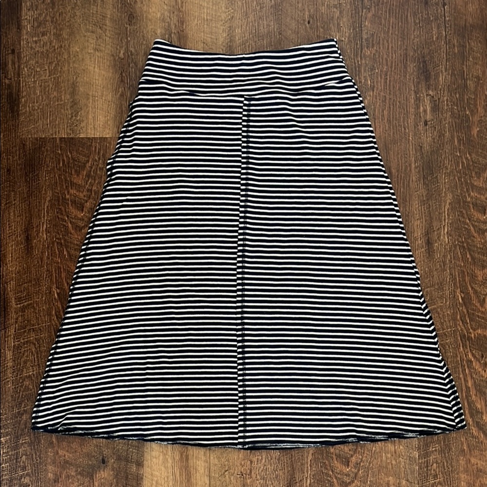 Navy & White Striped Allie Knit Skirt